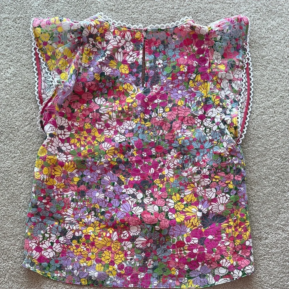Kate Spade Pink Floral Top size M - Picture 3 of 5